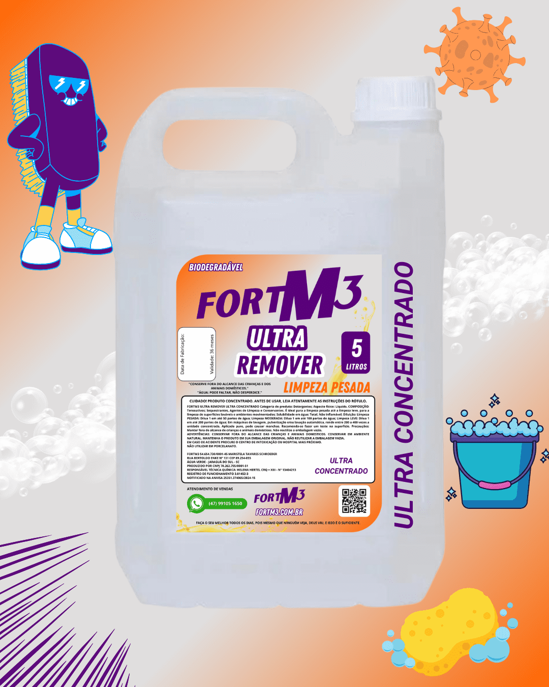 FortM3 UltraRemover Shampoo Concentrado